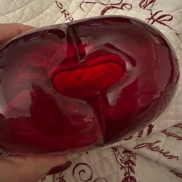 Heavy Blown Murano Style Glass Heart Vase - Picture 8 of 8